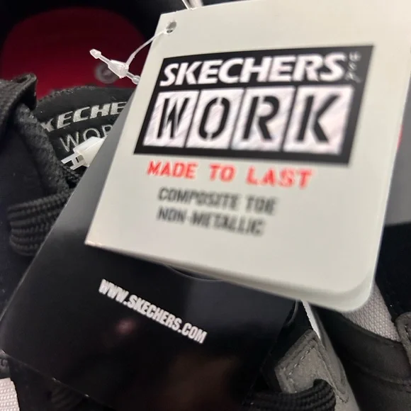Men’s Skechers Work Black and Gray Shoes - Picture 2 of 11